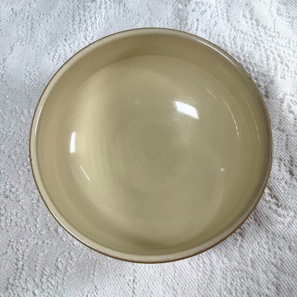 DENBY Langley Fire Chilli Cereal Bowl - Rust & Tan Swirl Design, Fire Line Trim - Picture 2 of 3